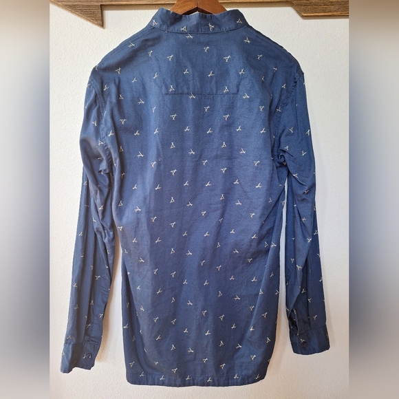 Grammer Mens Long Sleeve 1/4 Button Shirt. Size M - Picture 7 of 7
